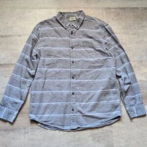 VANS Multicolor Cotton Button-Up Shirt Men L Long Sleeve Classic Gray